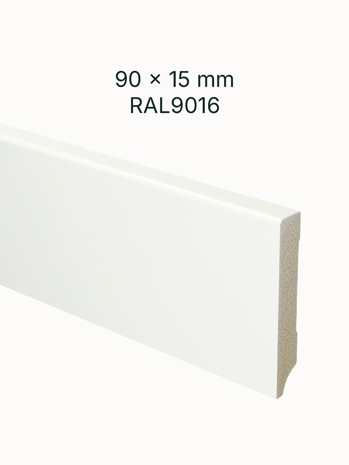 MDF Plint Blok RAL9016 90x15mm