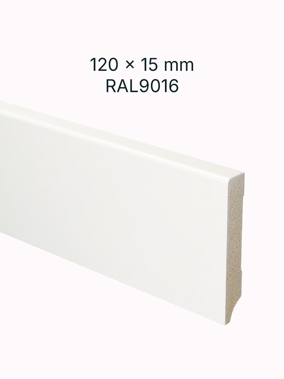MDF Plint Blok RAL9016 120x15mm