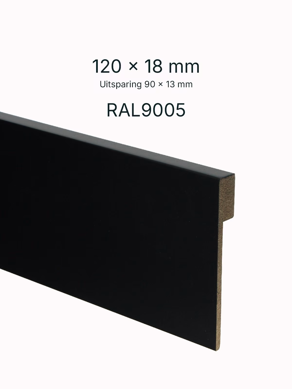 Renovatieplint Blok RAL9005 120x18mm